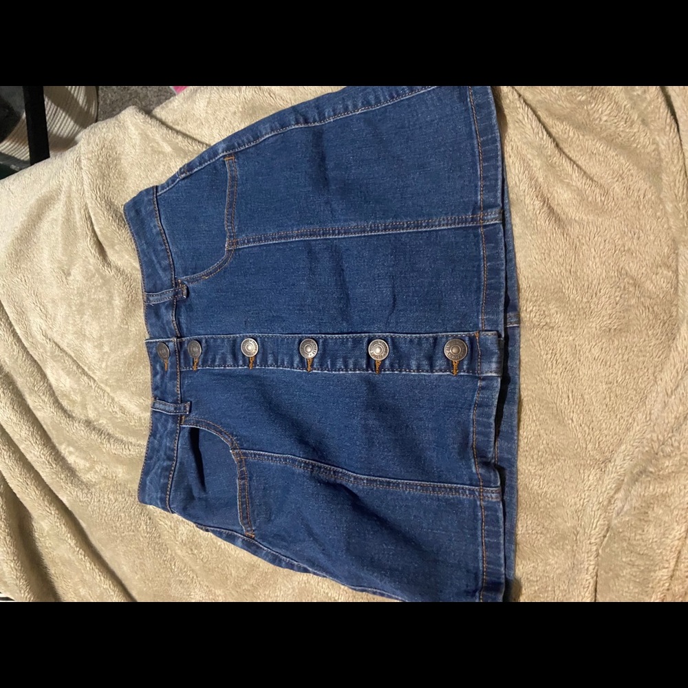 Jean Button Up Skirt Size 3